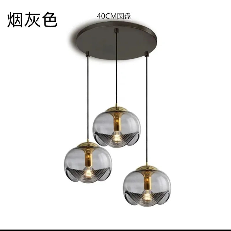 suspension ronde en verre pour restaurant bar et cuisine - vue 14 sur 15