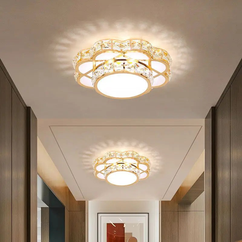 plafonnier moderne en cristal design floral pour tous les espaces - vue 6 sur 7
