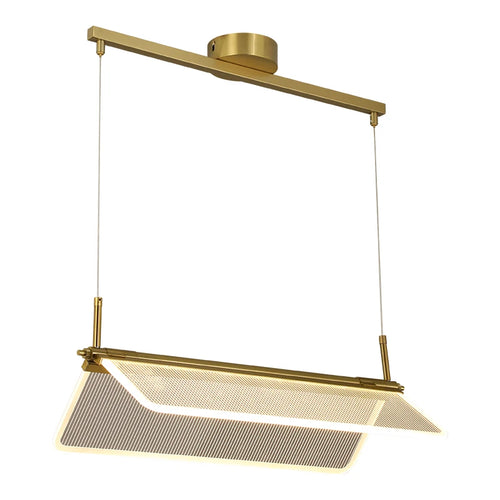 lustre rectangulaire réglable en acrylique pour éclairage créatif