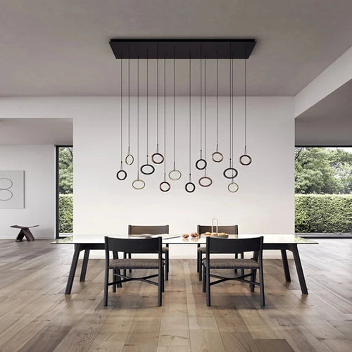 suspension art déco noir blanc pour intérieur élégant - vue 4 sur 10
