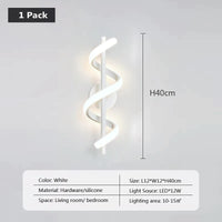 Nordische LED-Wandleuchte Schwarz Weiß Gold