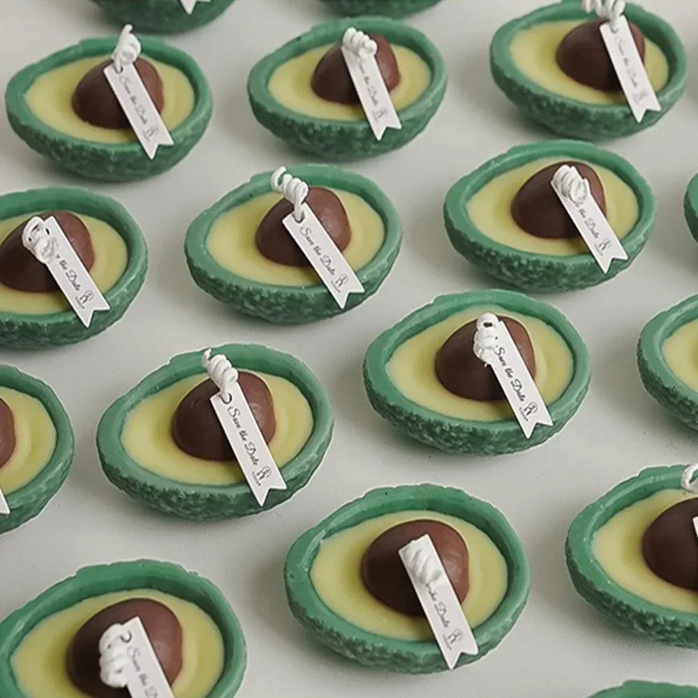 bougie parfumée aromathérapie imitation avocat en cire de soja - vue 4 sur 7