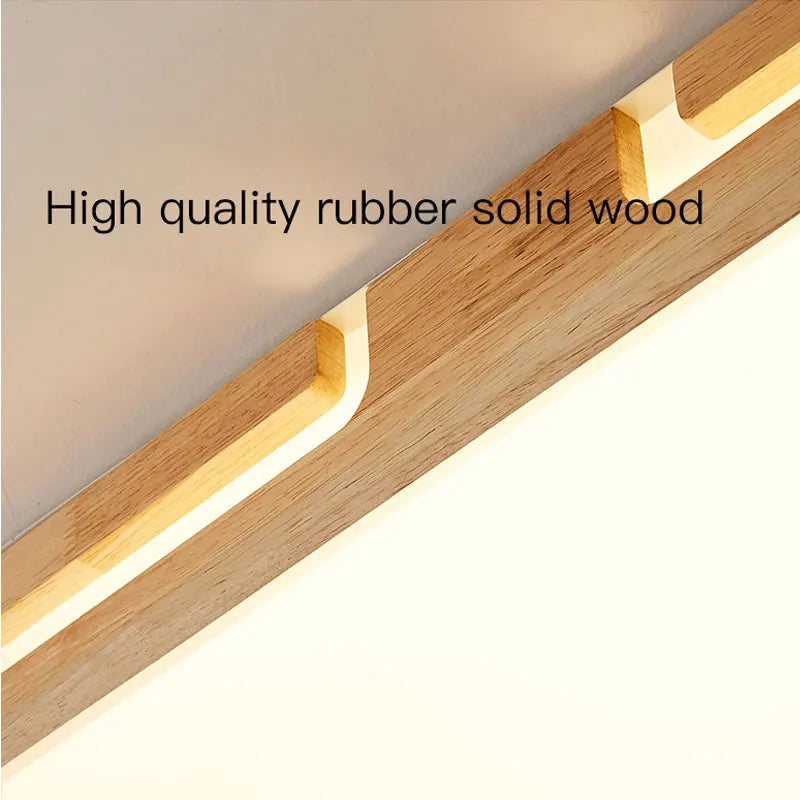 Moderne LED-Deckenleuchte aus Holz, smart und elegant - vue 10 sur 12