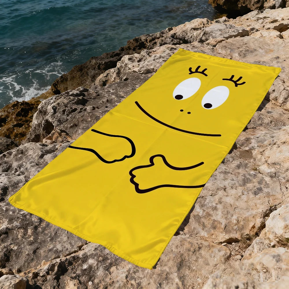 serviette de plage barbapapas sechage rapide douce dessin - vue 7 sur 7
