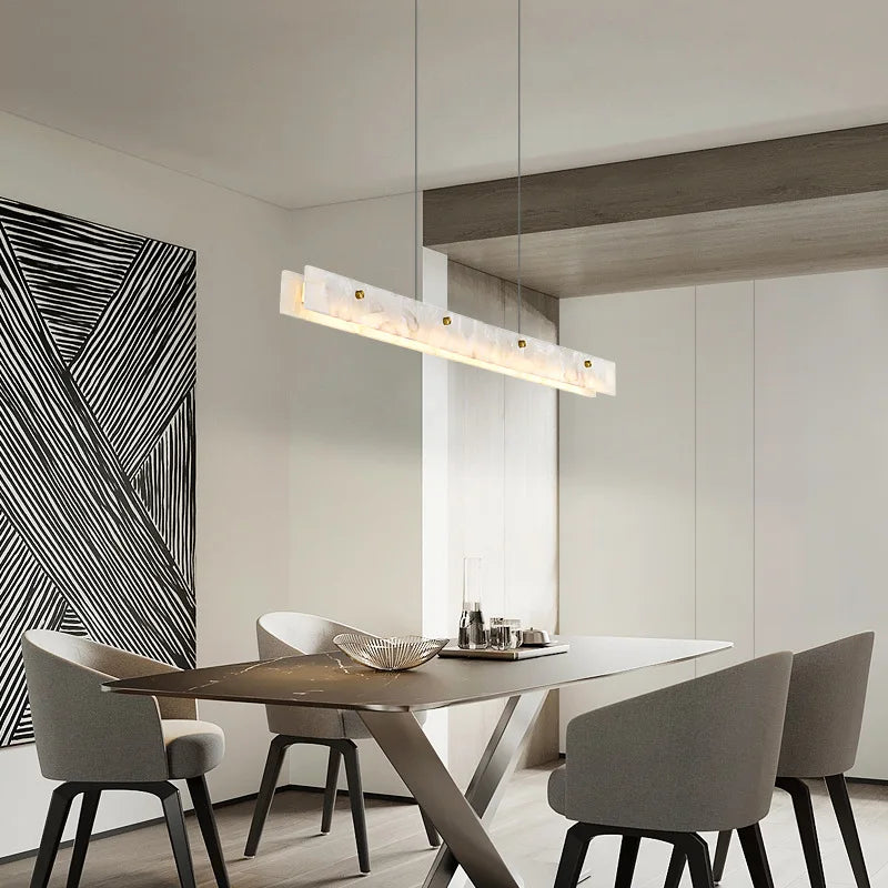 lustre moderne en marbre noir pour décoration intérieure élégante - vue 5 sur 10