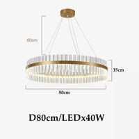 Moderner LED-Kronleuchter aus Kristall für elegantes Licht