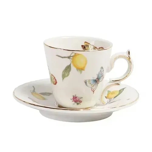Assiette ceramique motif citron style europeen cuisine