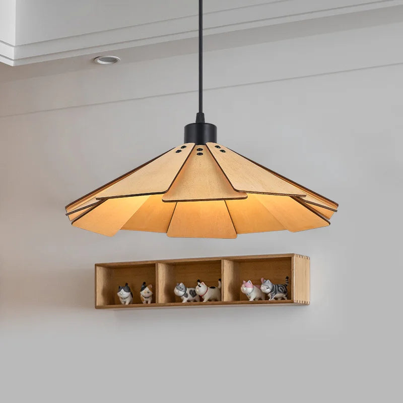 LED-Pendelleuchte Holz Wabi-Sabi-Stil Innen DIY 2022 - vue 4 sur 14