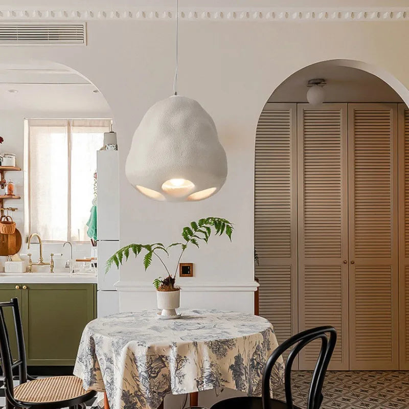 suspension Minimalisme nordique E27 LED lumières salle à manger Wabi Sabi décor à la maison - vue 5 sur 8