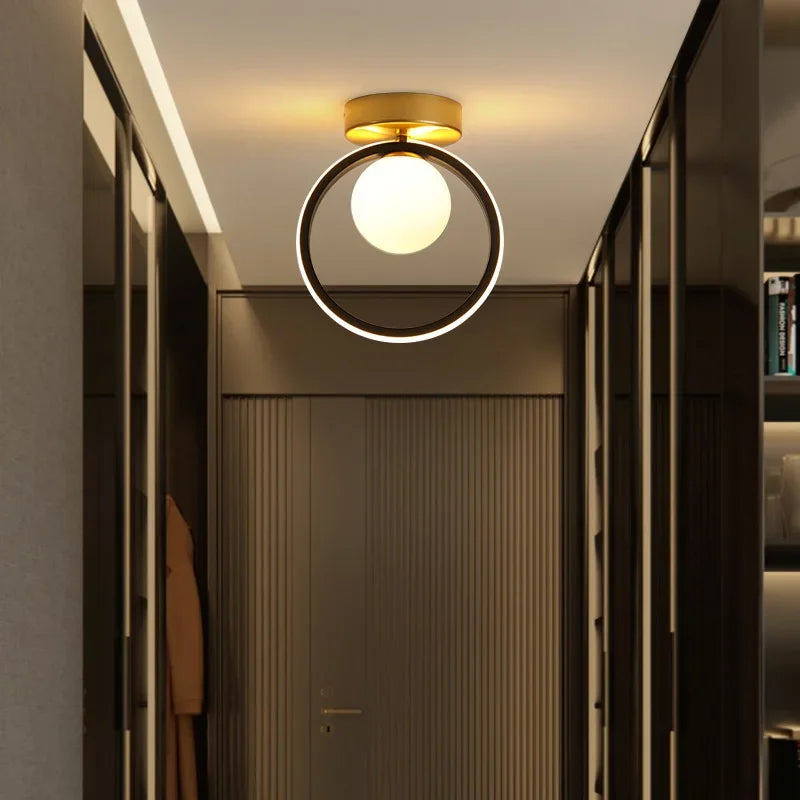 led verre white plafonnier decor chambre salon escalier balcon