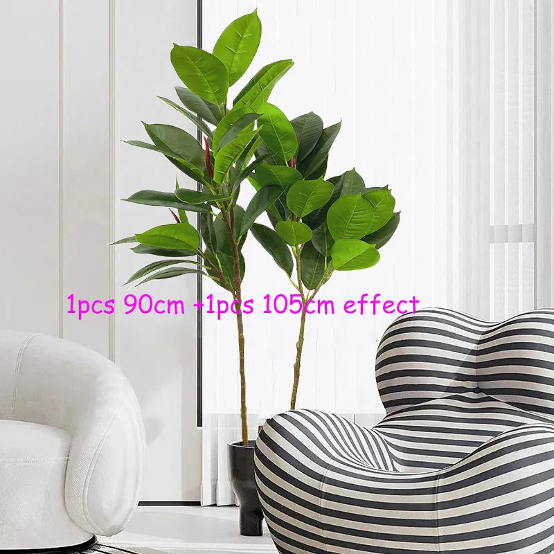 plantes artificielles ficus en plastique pour décoration intérieure et extérieure - vue 5 sur 10
