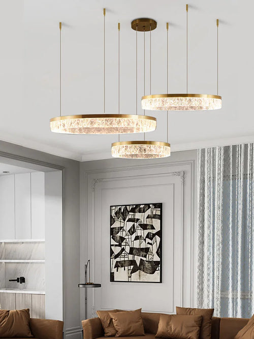 lustre moderne à anneau circulaire pour décoration intérieure - vue 4 sur 11