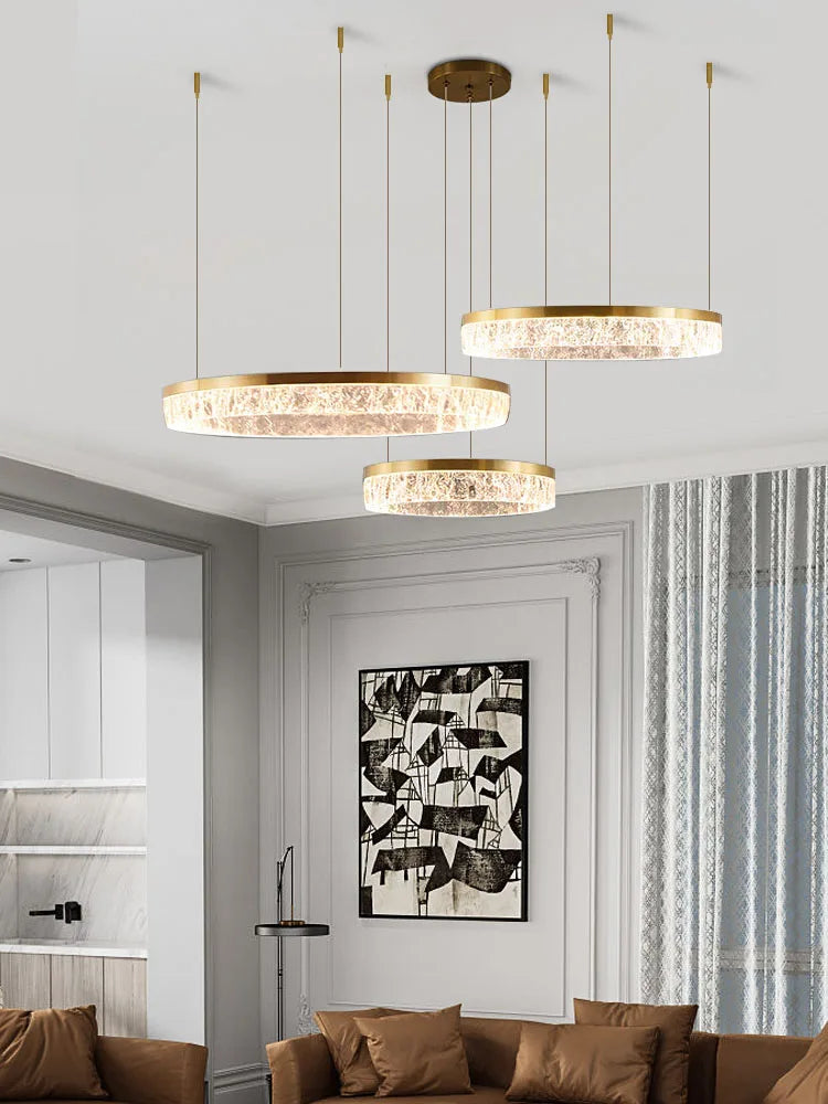 lustre moderne à anneau circulaire pour décoration intérieure - vue 3 sur 11