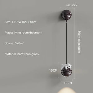 Moderner LED-Kronleuchter Astronauten Design kleine Pendelleuchten