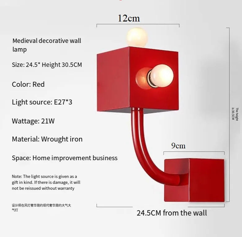 Wandleuchte im Bauhaus-Stil nordisch retro industriell kreativ