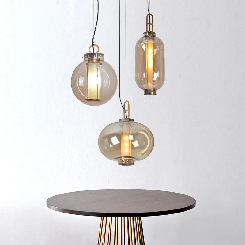 suspension verre design rétro moderne intérieur - vue 4 sur 11