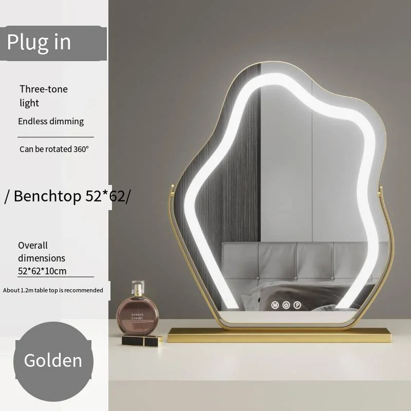 Vanity Mirror with Lights, Bathroom Mirror with Dimmable 3 Modes, 360 ° Rotary Touch Screen Control, Suable for Bedroom - vue 11 sur 14