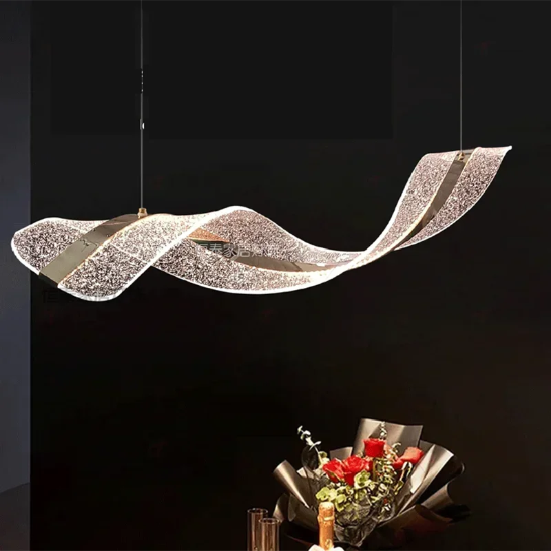 lustre spiralé design moderne pour hôtels bars et restaurants - vue 4 sur 7