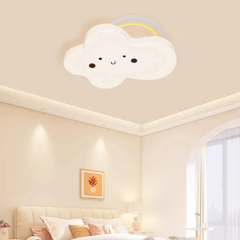 Deckenleuchte Wolke Regenbogen für Kinderzimmer moderne Dekoration - vue 3 sur 10