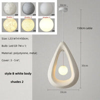 Nordique salle à manger suspension Led lumières Wabi Sabi Led suspension lampe chambre minimalisme suspension lampe décor à la maison éclairage intérieur lampe