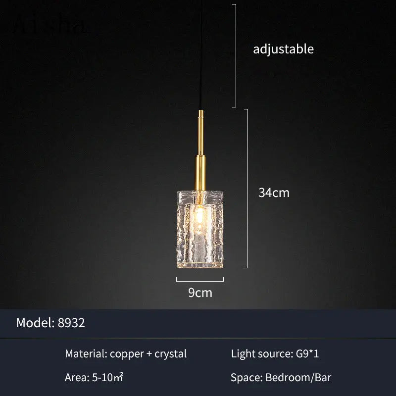 lustre en cristal doré design pour intérieur élégant et moderne - vue 7 sur 11