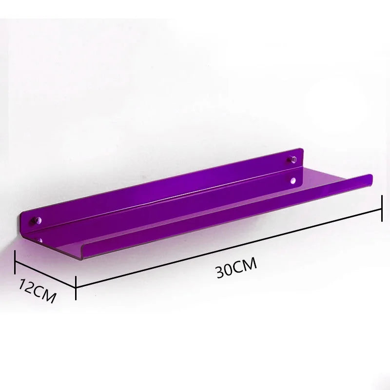 étagère murale flottante en acrylique transparent pour rangement organisé - vue 53 sur 57