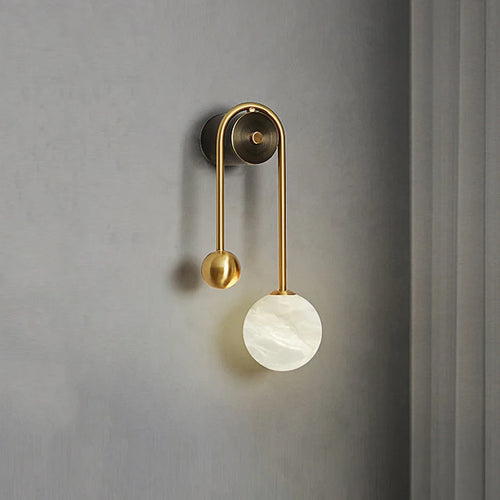 applique design scandinave moderne nordique marbre led