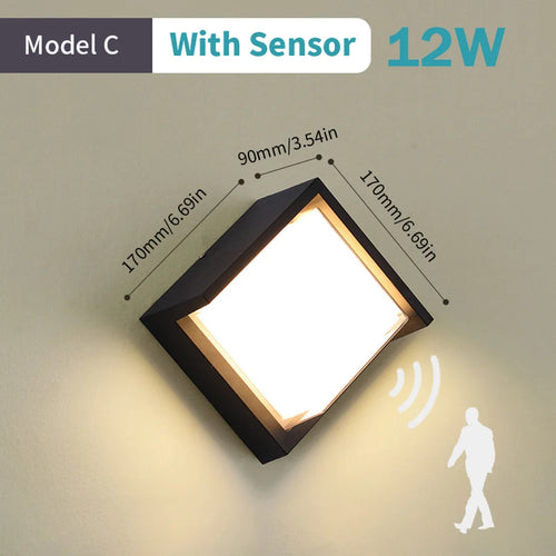 LED-Außenwandleuchte mit automatischem Bewegungssensor - vue 14 sur 20