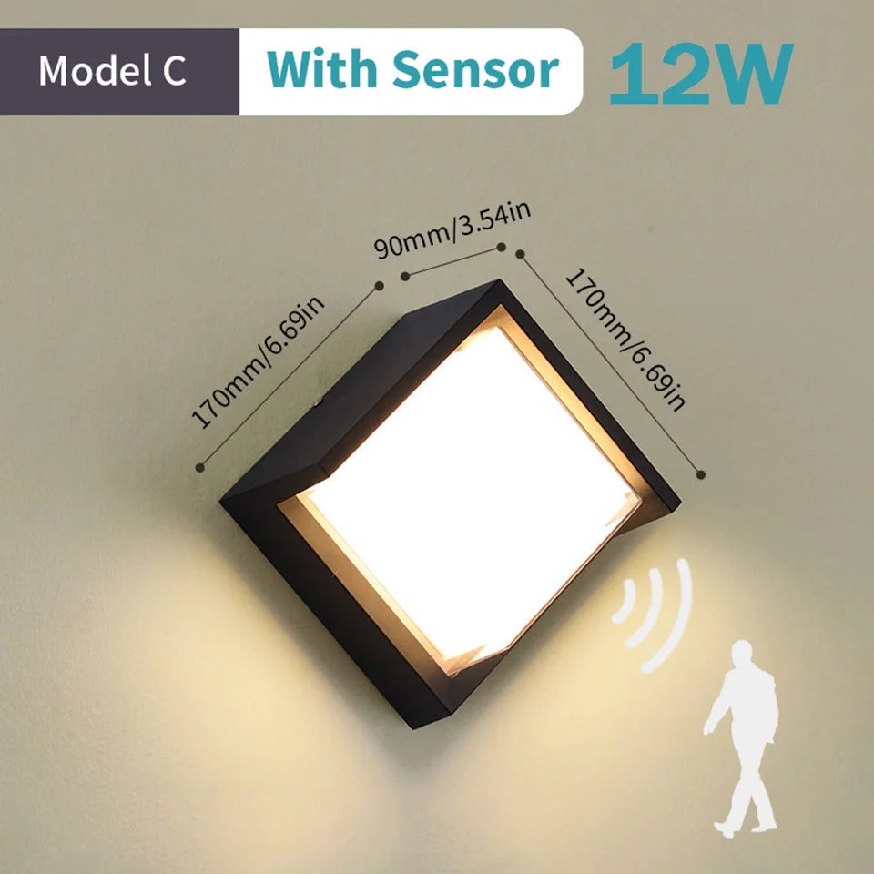 LED-Außenwandleuchte mit automatischem Bewegungssensor - vue 13 sur 20