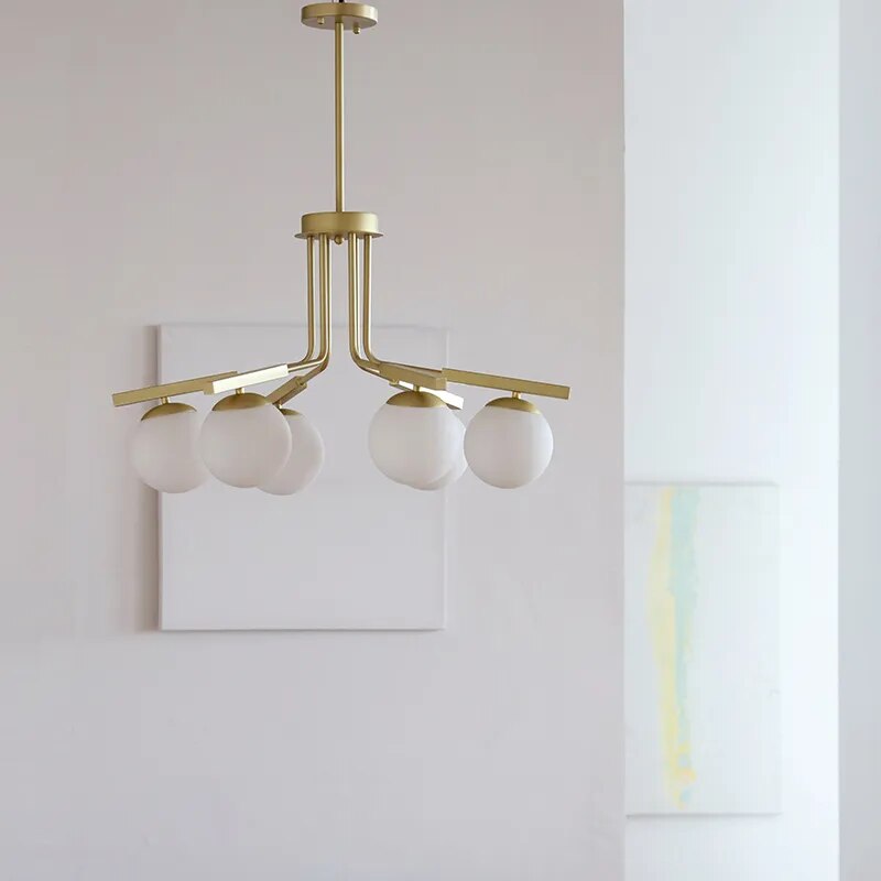 Lustre en verre pour salon - vue 3 sur 9