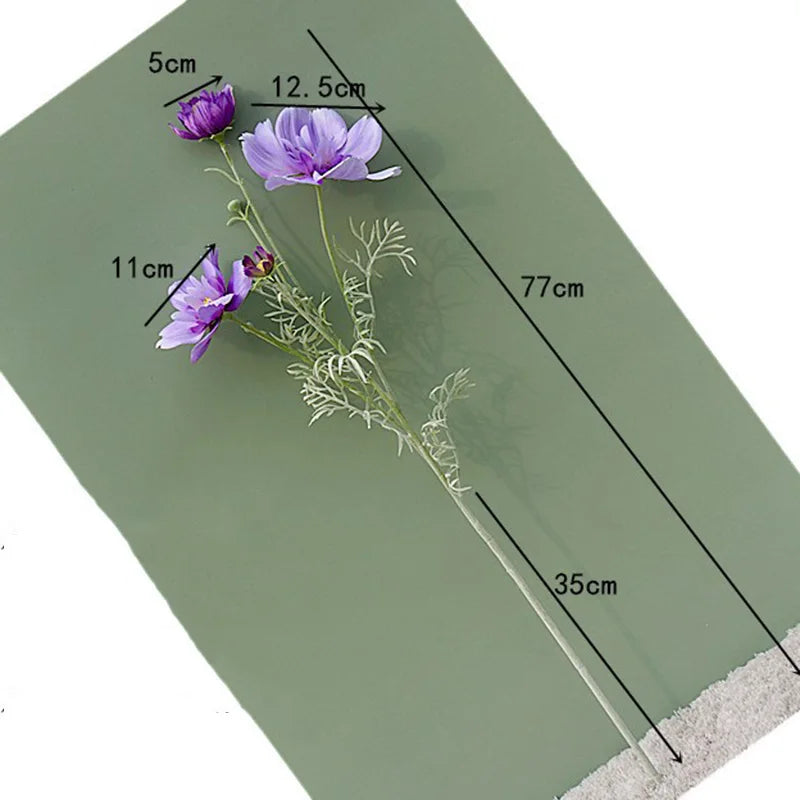 branche de fleurs artificielles en soie pour décoration de mariage - vue 7 sur 12
