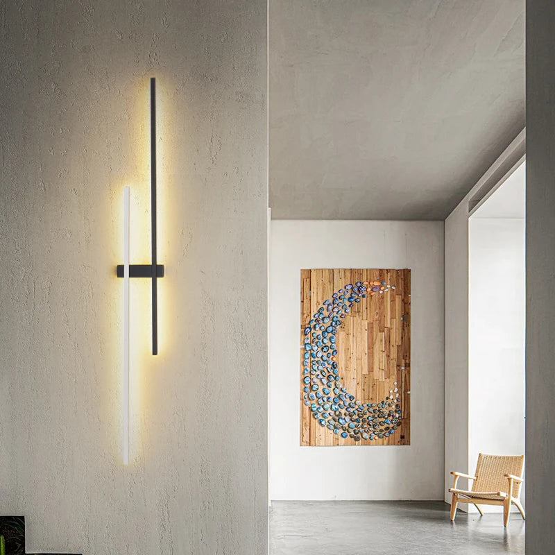 applique murale led minimaliste art déco appliques aluminium - vue 7 sur 16