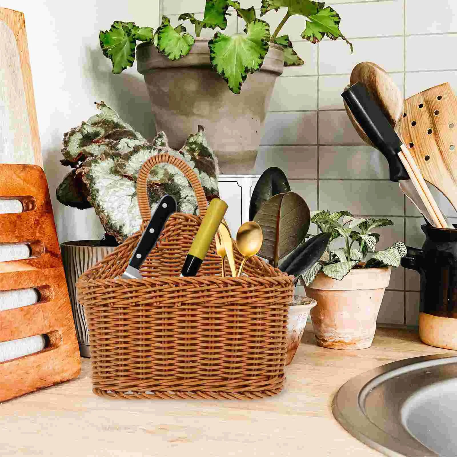 panier suspendu en plastique pour rangement et cuisine - vue 6 sur 6