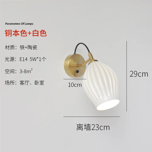 Design-Wandleuchte aus Keramik im Art-Déco-Stil für elegante Beleuchtung - vue 10 sur 10