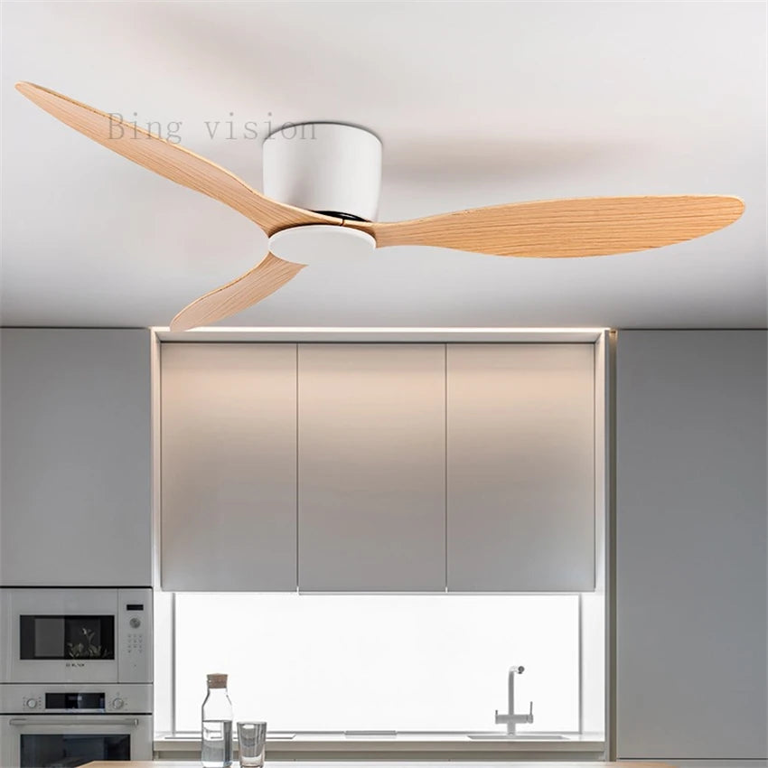 Haute qualité nordique plancher bas moderne ventilateur de plafond lampe DC LED ventilateur de plafond avec télécommande ménage simple ventilateur de plafond - vue 3 sur 14