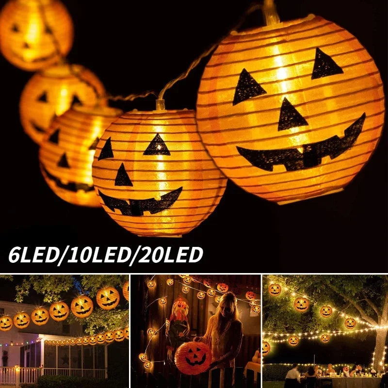 Lichterkette Kürbis für Halloween-Deko innen und außen - vue 3 sur 7