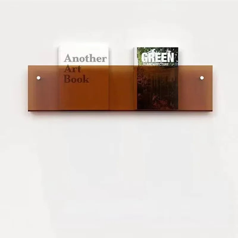étagère à livres en acrylique support de rangement mural design moderne - vue 14 sur 17