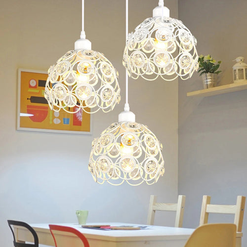 Suspension moderne avec abat-jour en cristal k9