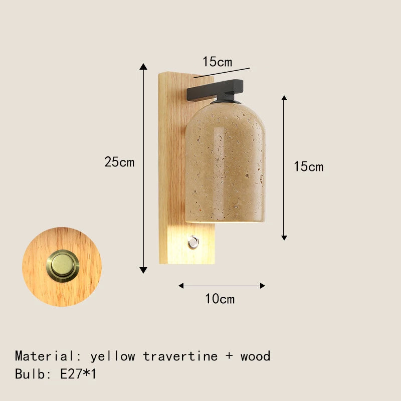 applique murale led en pierre naturelle avec interrupteur et livraison directe