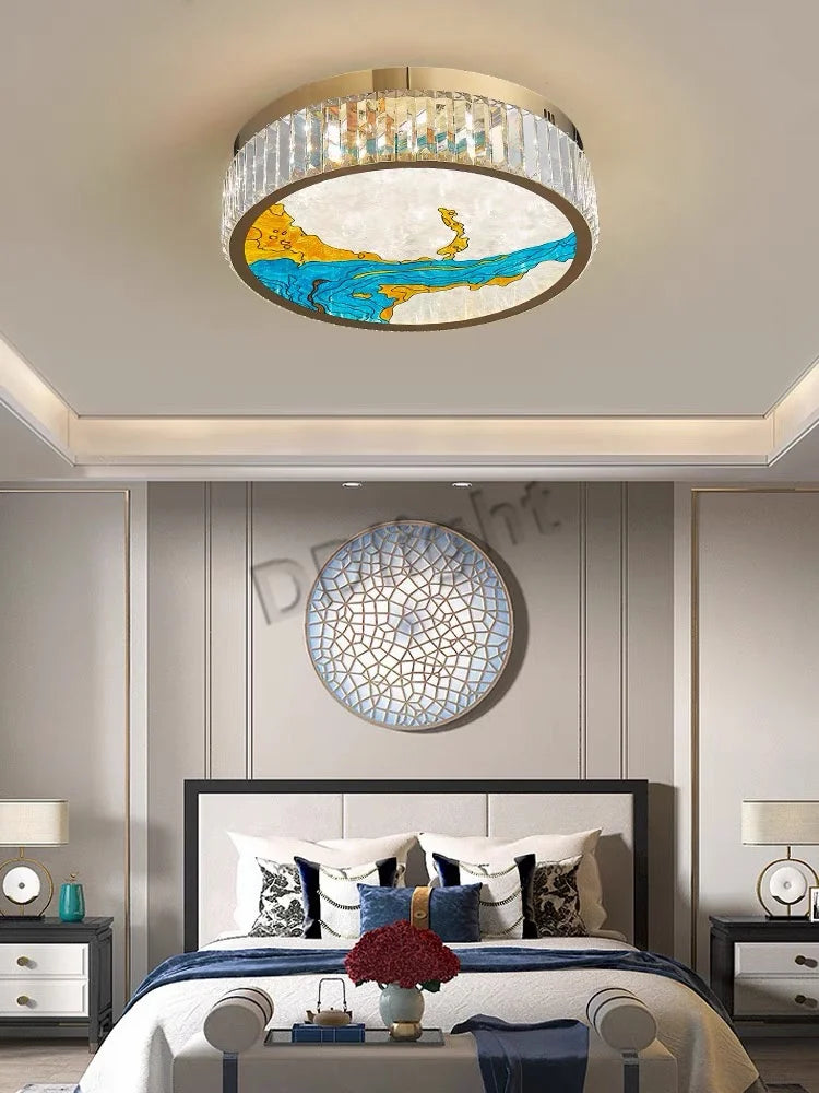 luminaire art déco led dimmable doré - vue 7 sur 26