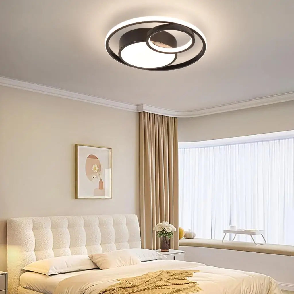 plafonnier led moderne 3 couleurs pour intérieur maison - vue 4 sur 8