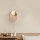 Vintage-Wandleuchte aus Naturstein mit dekorativer LED