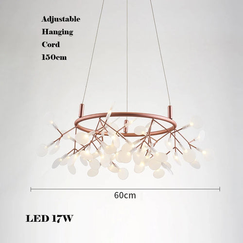 lustre LED créatif en acier inoxydable et acrylique pour décoration intérieure