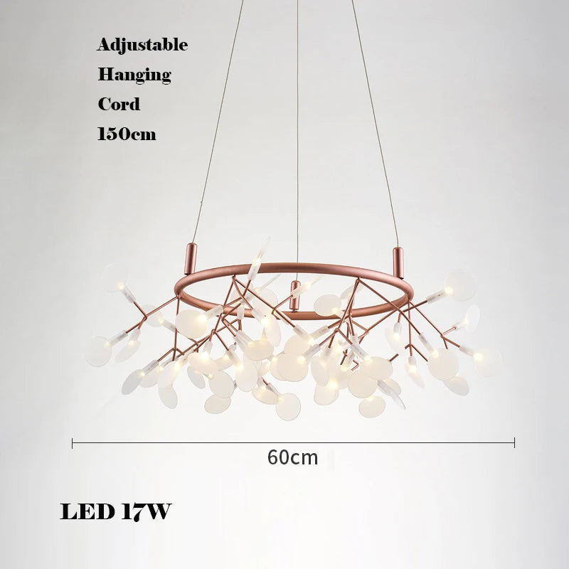 lustre LED créatif en acier inoxydable et acrylique pour décoration intérieure - vue 12 sur 18