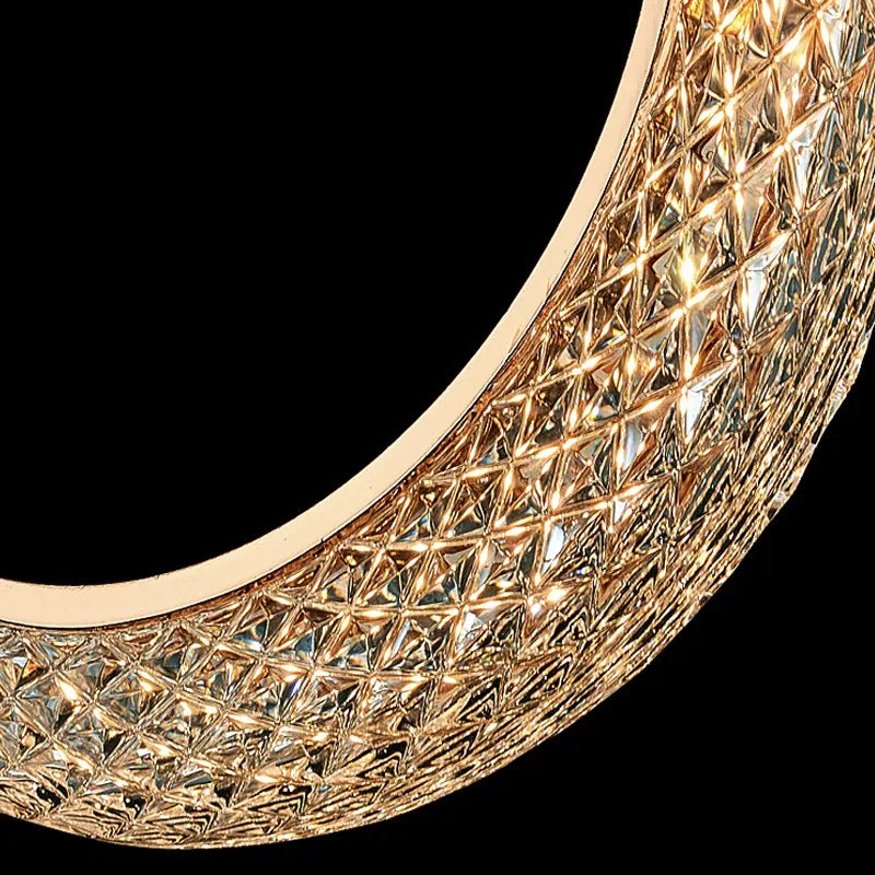 lustre led lune éclairage d'escalier intérieur villa restaurant - vue 6 sur 14