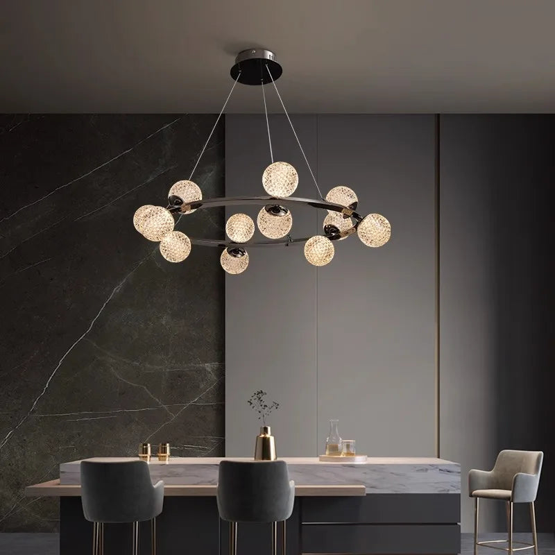 Nordic home decoration, living room chandelier, bedroom chandelier, dining room chandelier, ceiling light, indoor lighting - vue 6 sur 9