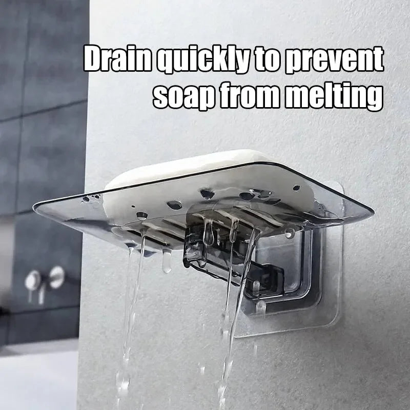 porte-savon transparent mural pour douche et rangement - vue 3 sur 10