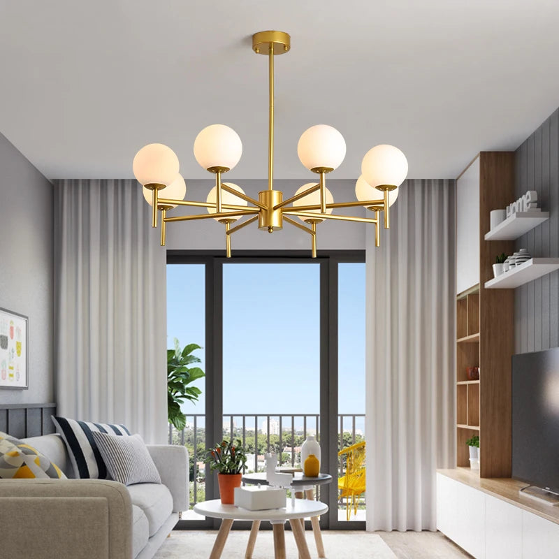 lustre en verre design médiéval pour décoration intérieure moderne - vue 5 sur 14