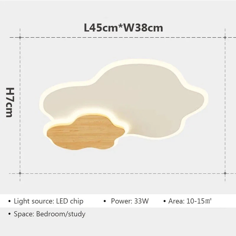plafonnier moderne led en forme de nuage pour décoration intérieure - vue 5 sur 8