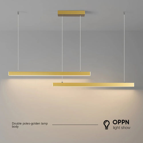 lustre moderne simple avec bande linéaire led pour restaurant